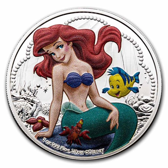 2022 Niue 1 oz Silver $2 Disney Princess Ariel 2022 Niue 1 oz Silver $2 Disney Princess Ariel